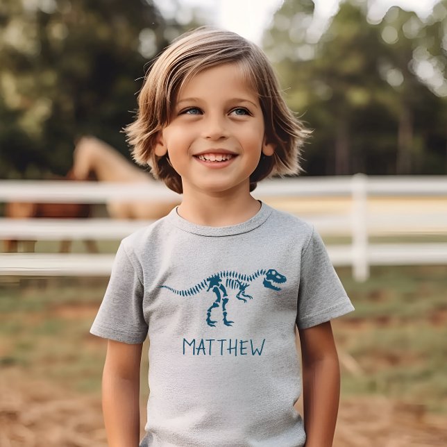 T-shirt Enfants Cool Dinosaur Creuser Skeleton Boys (Créateur téléchargé)