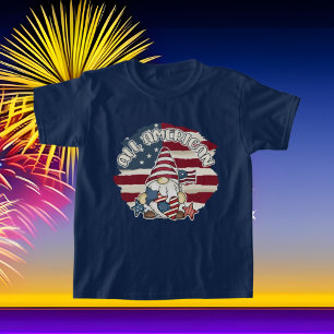 T-shirt Enfants cool tous Gnome américain Patriotique Juil