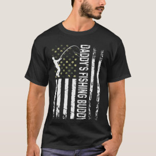 T-shirt Enfants Cool Usa Patriotique papa's Fishing Buddy