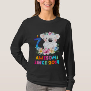 T-shirt Enfants Cute Koala Ours 7 Anniversaire Vêtements P
