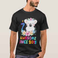 Enfants Cute Koala Ours 7 Anniversaire Vêtements P