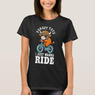 T-shirt Enfants cyclant en vélo vache des Highlands garçon