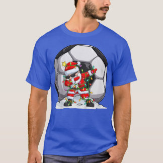 T-shirt Enfants Dabbing Père Noël Lumières de Noël Footbal