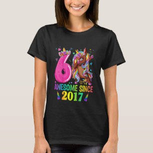 T-shirt Enfants Dabbing Unicorn 6e anniversaire fille Unic