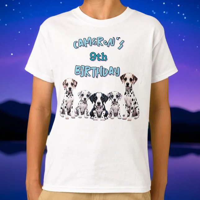 T-shirt Enfants Dalmatiens Anniversaire de la fête des chi (Créateur téléchargé)