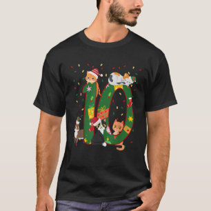 T-shirt Enfants de 10 ans Noël Cute Cats 10e anniversaire 