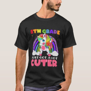 T-shirt Enfants de 5E Année Ai Cuter Dabbing Unicorne Rain