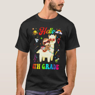 T-shirt Enfants De 6E Classe Squad Cute Llama Sloth Retour