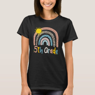 T-shirt Enfants de cinquième année Léopard Arc-en-ciel 5e