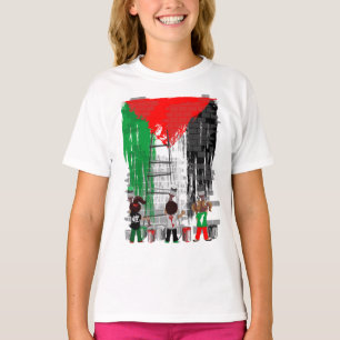 T-shirt Enfants de Gaza peignant le drapeau de la Palestin