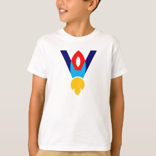 T-shirt Enfants de la fusée à lettre V