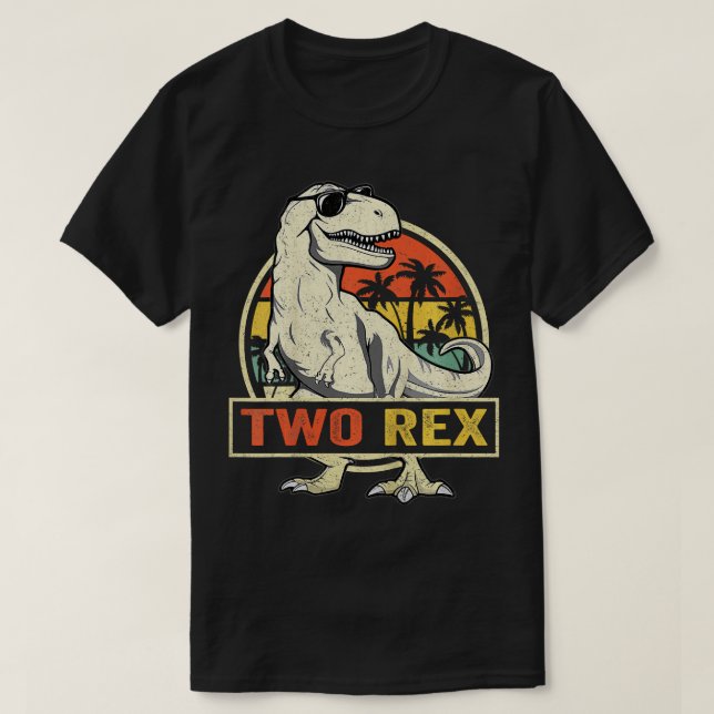 T-shirt Enfants Deux Rex 2e Cadeau Anniversaire Deuxième D (Design devant)