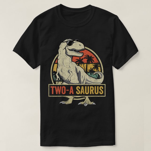 T-shirt Enfants deux un saure Anniversaire T Rex 2 ans Din (Design devant)