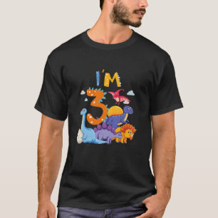 T-shirt Enfants Dino 3ème anniversaire garçon Je suis 3 an