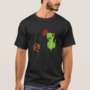 T-shirt Enfants Dinosaur Parapluie Turquie Thanksgiving Da