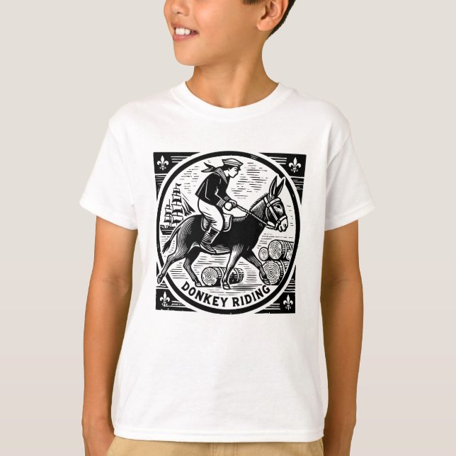 T-shirt Enfants "Donkey Riding" (Devant)