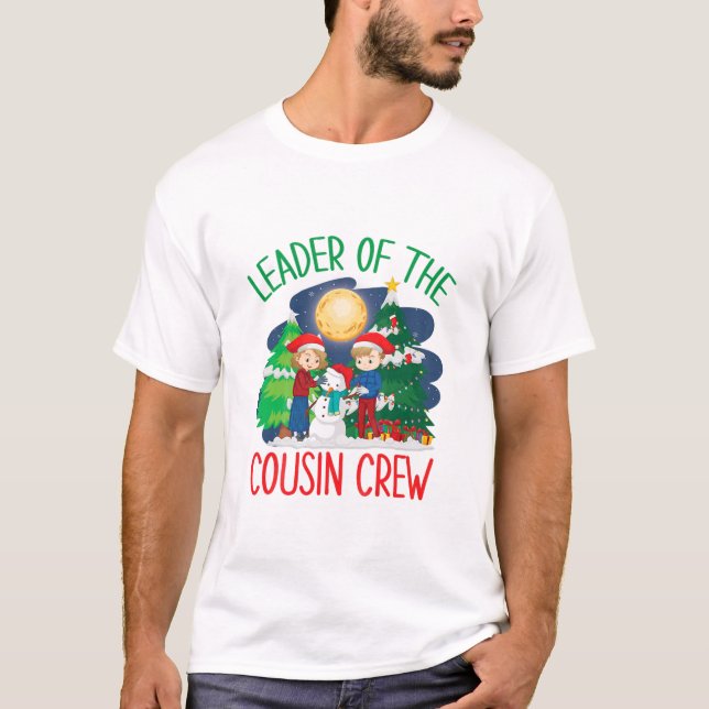 T-shirt Enfants Drôle Noël Famille Vêtements Chef Du (Devant)