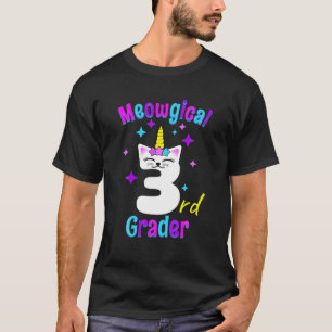 T-shirt Enfants Drôle Retour À L'École 3E Grade Caticorn U