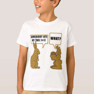 T-shirt Enfants drôles de lapin de Pâques de chocolat