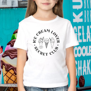 T-shirt Enfants du Club Secret des Amoureux de Crème Glacé