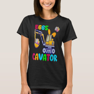 T-shirt Enfants Eggscavator Joyeux Pâques Excavateur Chass