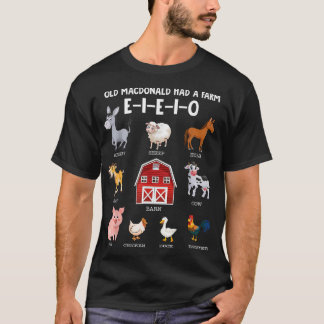 T-shirt Enfants en bas âge Animaux de ferme Vieux MacDonal
