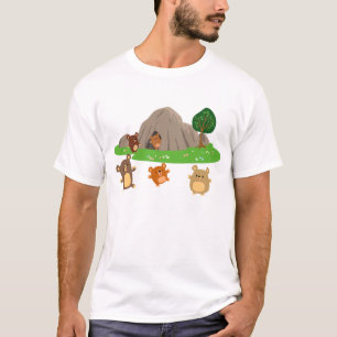 T-shirt Enfants en caverne avec de mignons ours de