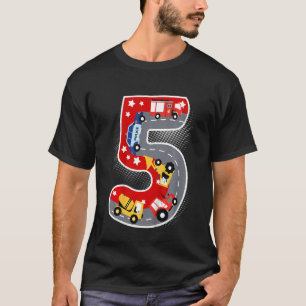 T-shirt Enfants Enfants 5e anniversaire 5 ans avec Firetru