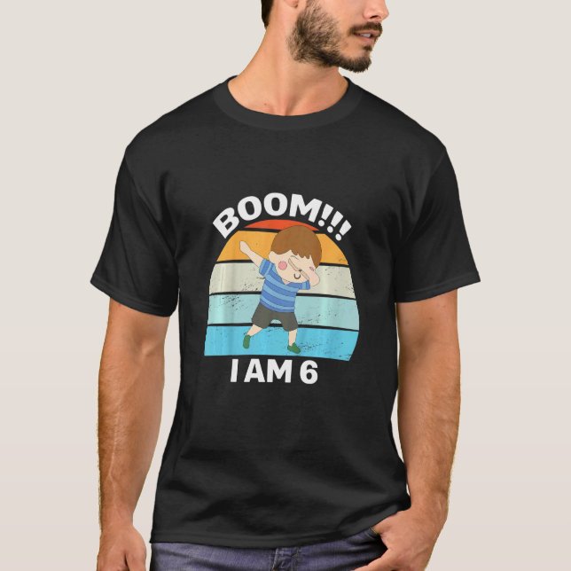 T-shirt Enfants Enfants Enfants Dabbing Anniversaire 6 ans (Devant)