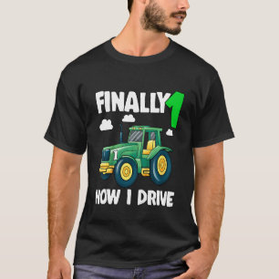 T-shirt Enfants Enfants Enfin 1 Maintenant je conduis 1er 