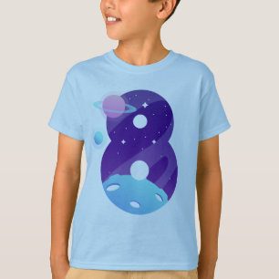 T-shirt Enfants Espace extra-atmosphérique 8 ans 8e annive