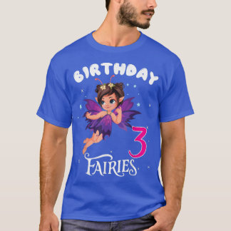 T-shirt Enfants Fairy Anniversaire fête 3 ans Fairy Birtha