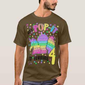 T-shirt Enfants Faisons le Popit J'ai 4 ans coloré 4e anni