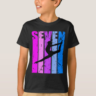 T-shirt Enfants Filles Gymnastique 7e anniversaire Danse D