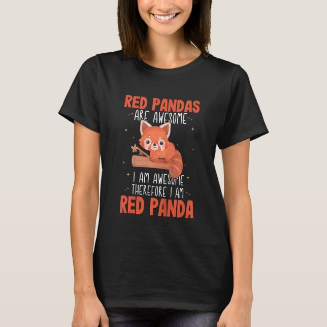T-shirt Enfants filles panda rouge Les pandas rouges sont  (Devant)