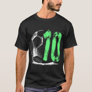 T-shirt Enfants Football 10 ans garçon fête d'anniversaire