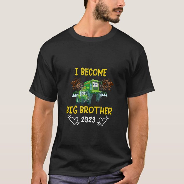 T-shirt Enfants frères Big Brother tracteur agricole 7 (Devant)