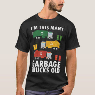 T-shirt Enfants Garbage camion Birthday Shirt 3 année Garç