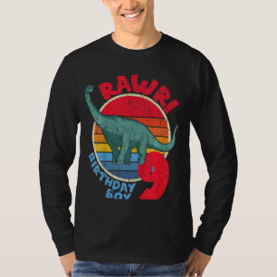 T-shirt Enfants Garçon 9e anniversaire I Rawday! Brachiosa