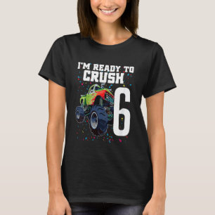 T-shirt Enfants garçons 6e anniversaire Monster Truck Anni