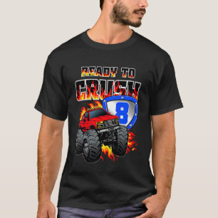 T-shirt Enfants garçons 8e anniversaire Monster Truck Anni