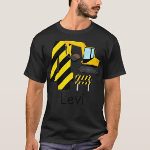 T-shirt Enfants Garçons Construction 4e Anniversaire Levi 