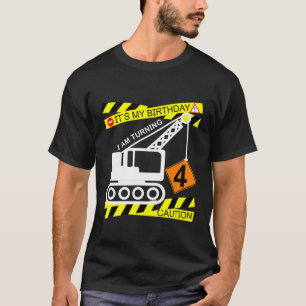 T-shirt Enfants Garçons Construction Camion 4E Anniversair