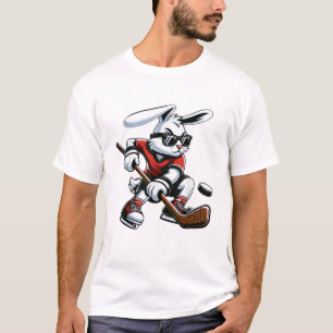 T-shirt Enfants Garçons Joyeux Lapin de Pâques Jouant au H