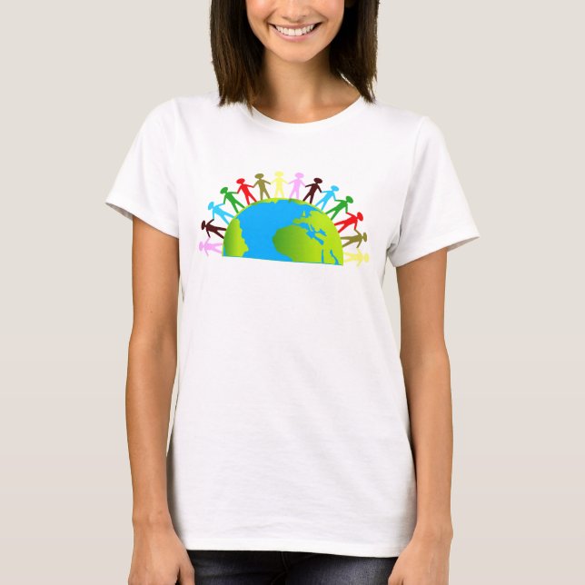 T-shirt Enfants/gens unis sur terre (Devant)
