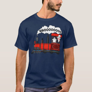 T-shirt Enfants Halloween Train Boo Funny Ghost Toddler En