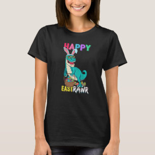 T-shirt Enfants Happy Eastrawr Rex Easter Bunny Egg Dinosa
