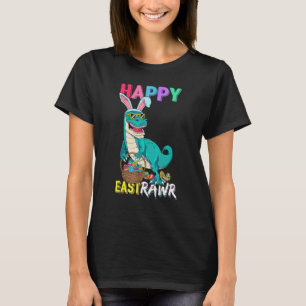 T-shirt Enfants Happy Eastrawr Trex Easter Bunny Egg Funny