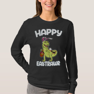T-shirt Enfants Happy Eastrawr Trex Easter Bunny Egg Funny