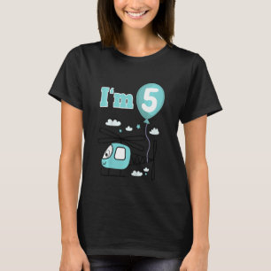T-shirt Enfants Hélicoptère I'm 5 Five 5th Birthday Boys